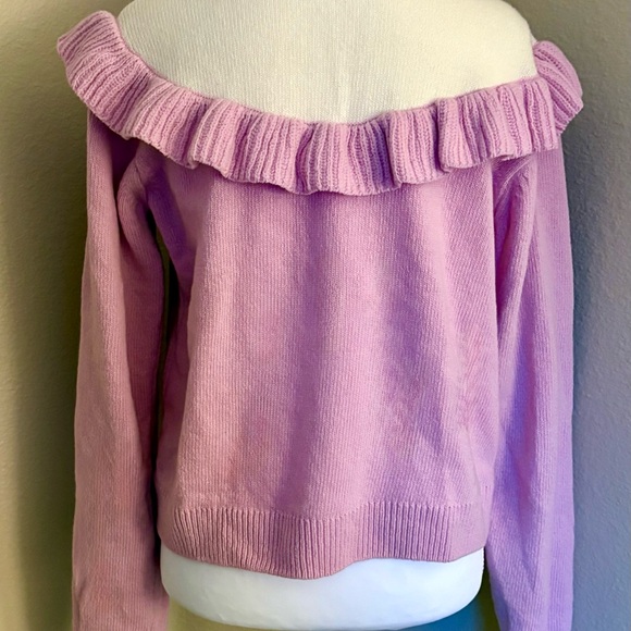 Hill House Home Desk Cardigan Sweater Wool Sz Small Pink Floral Pearly Buttons - Picture 2 of 7